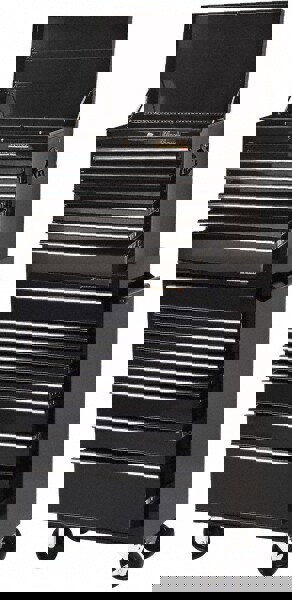 17 Drawer, 3 Piece, Black Steel Roller Cabinet with Tool Chest